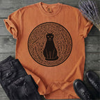 Garden Cat Linocut T-Shirt