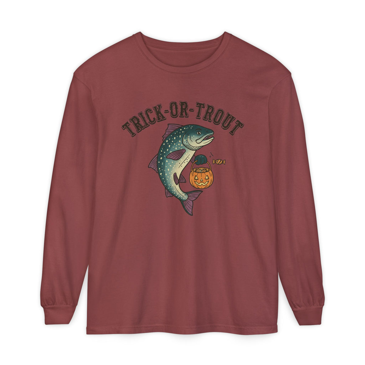 Trick Or Trout Long Sleeve T-Shirt