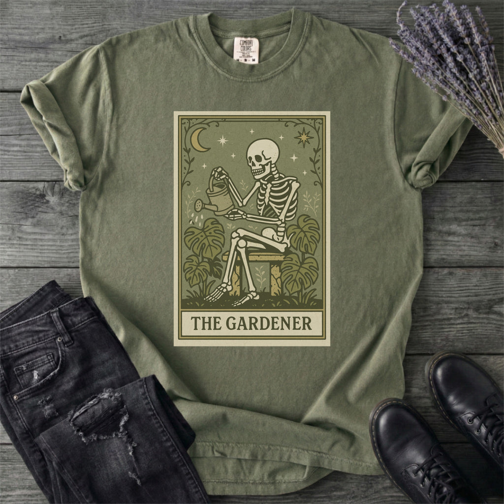 The Gardener Tarot Skeleton T-Shirt