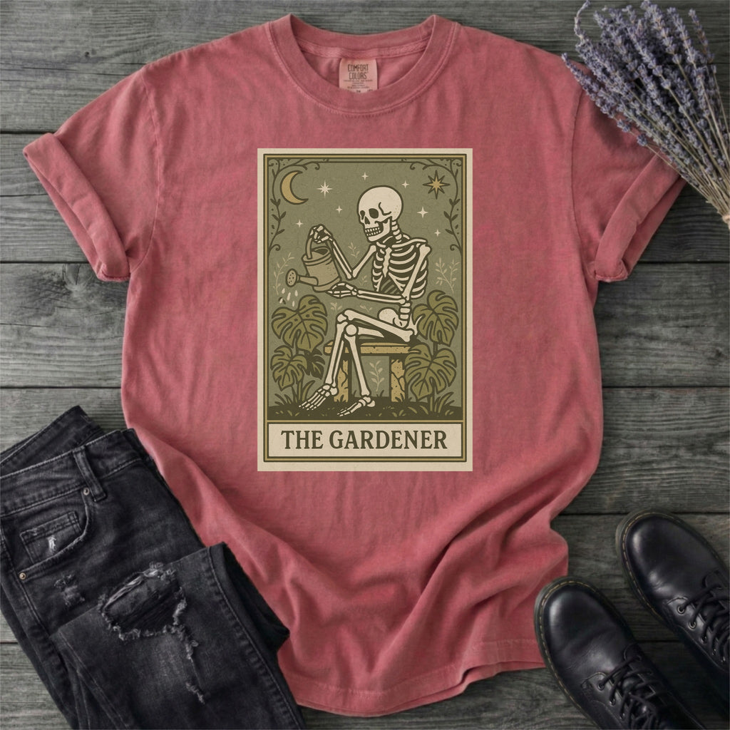 The Gardener Tarot Skeleton T-Shirt
