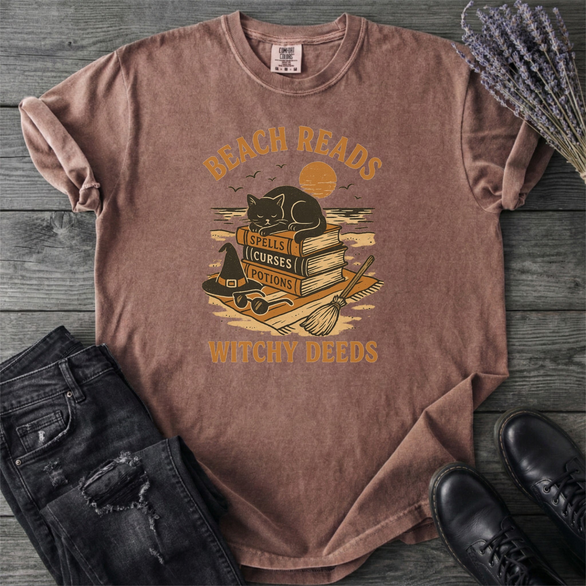 Beach Reads Witchy Deeds T-Shirt