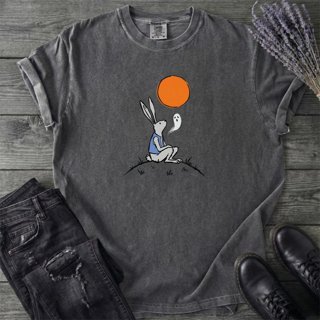 Moonlit Rabbit And Ghost T-Shirt