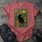 Stained Glass Garden Cat T-Shirt