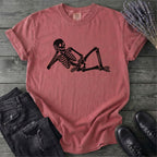 Lounging Skeleton Gothic T-Shirt