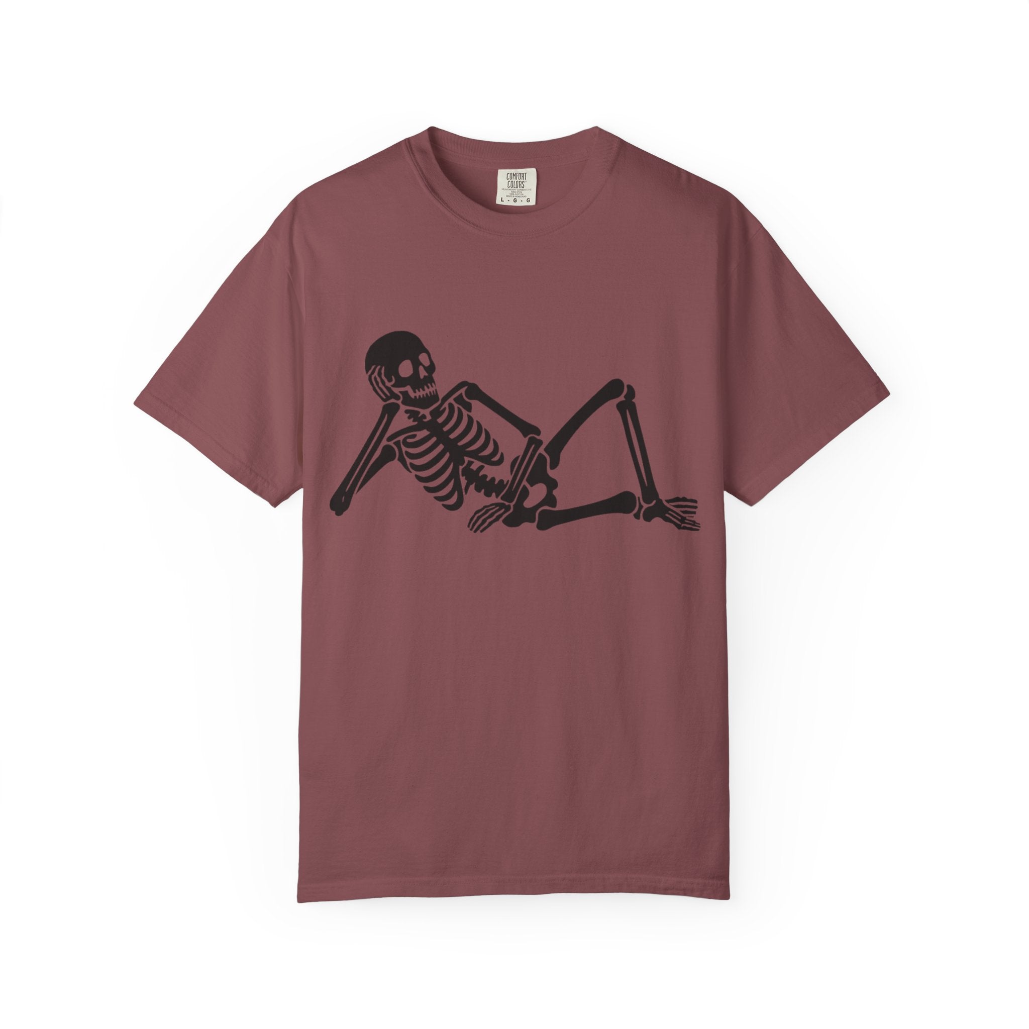 Lounging Skeleton Gothic T-Shirt