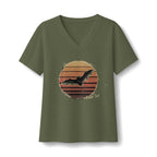 fade out grunge bat V-Neck T-Shirt