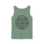Linocut Mushroom Circle Tank Top