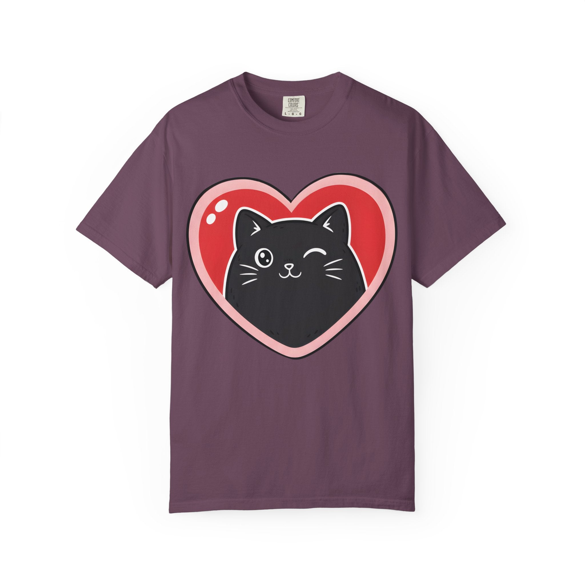 Black Cat Heart T-Shirt