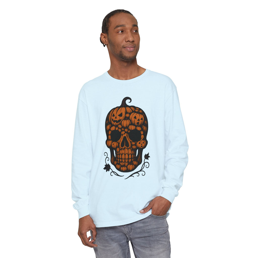 Pumpkin Skull Long Sleeve T-Shirt