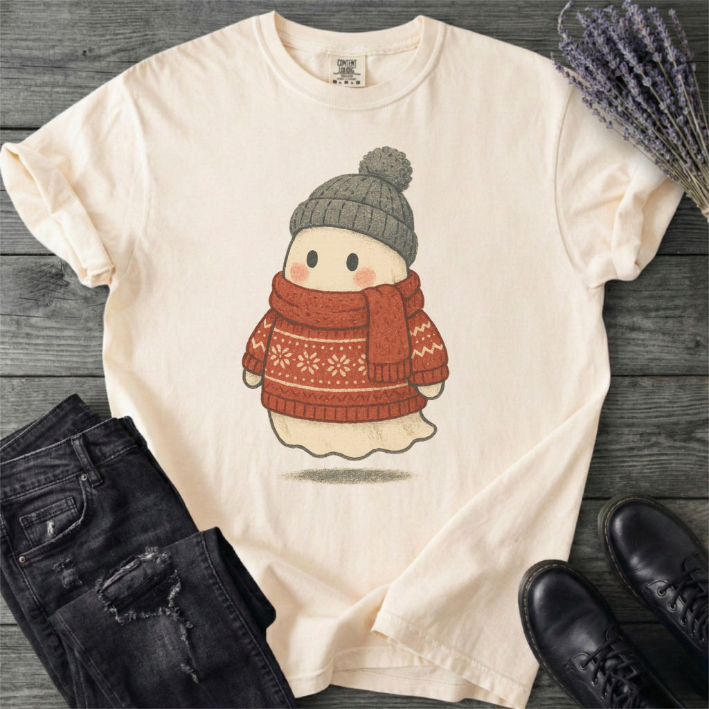 Cozy Ghost Holiday T-Shirt