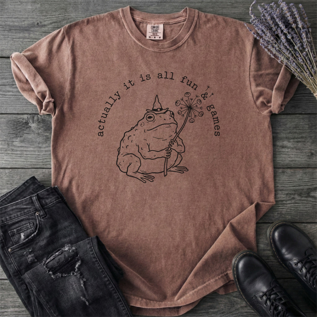 Actually It Is All Fun & Games Frog T-Shirt
