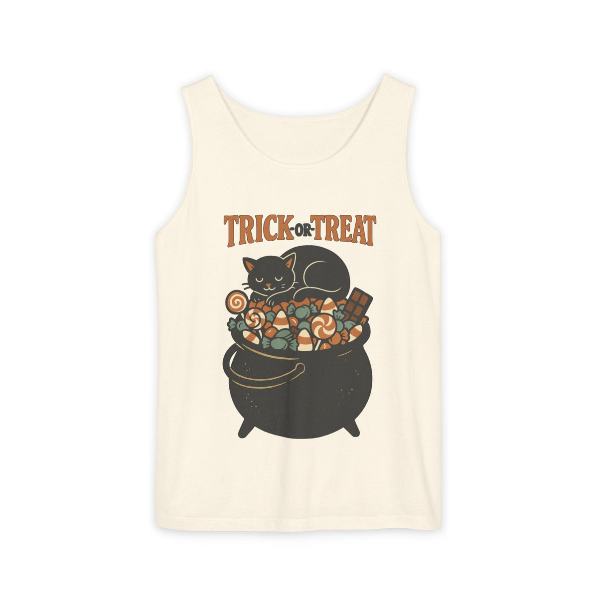 Trick Or Treat Candy Cauldron Tank Top