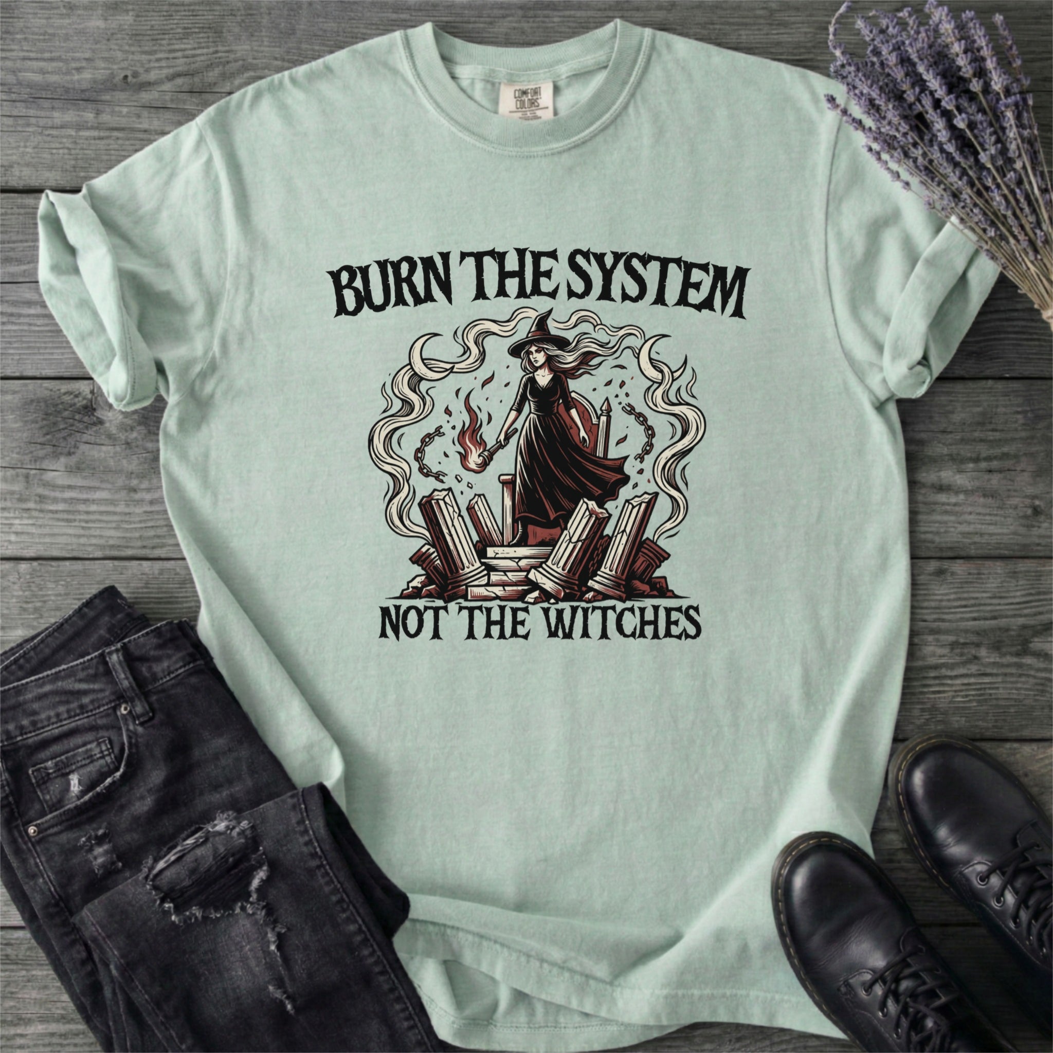 Burn The System Not The Witches T-Shirt