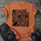 Witch'S Broom Floral T-Shirt
