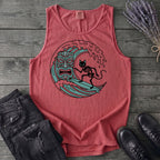 Surfing Cat Skeleton Tank Top