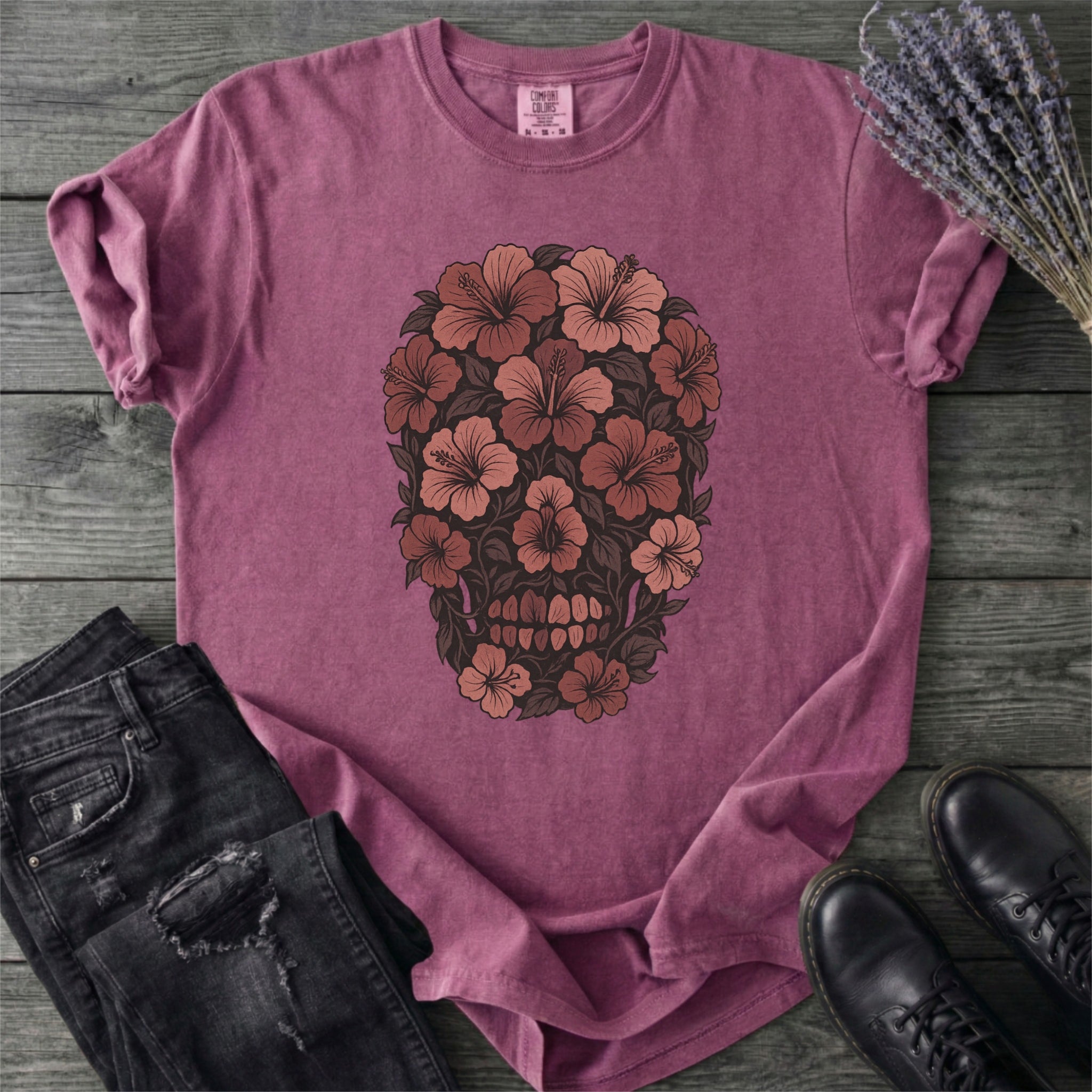Hibiscus Skull T-Shirt