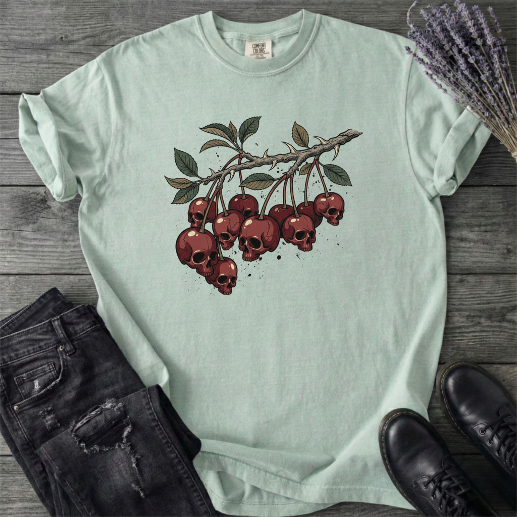 Botanical Branch Of Skull Cherries T-Shirt