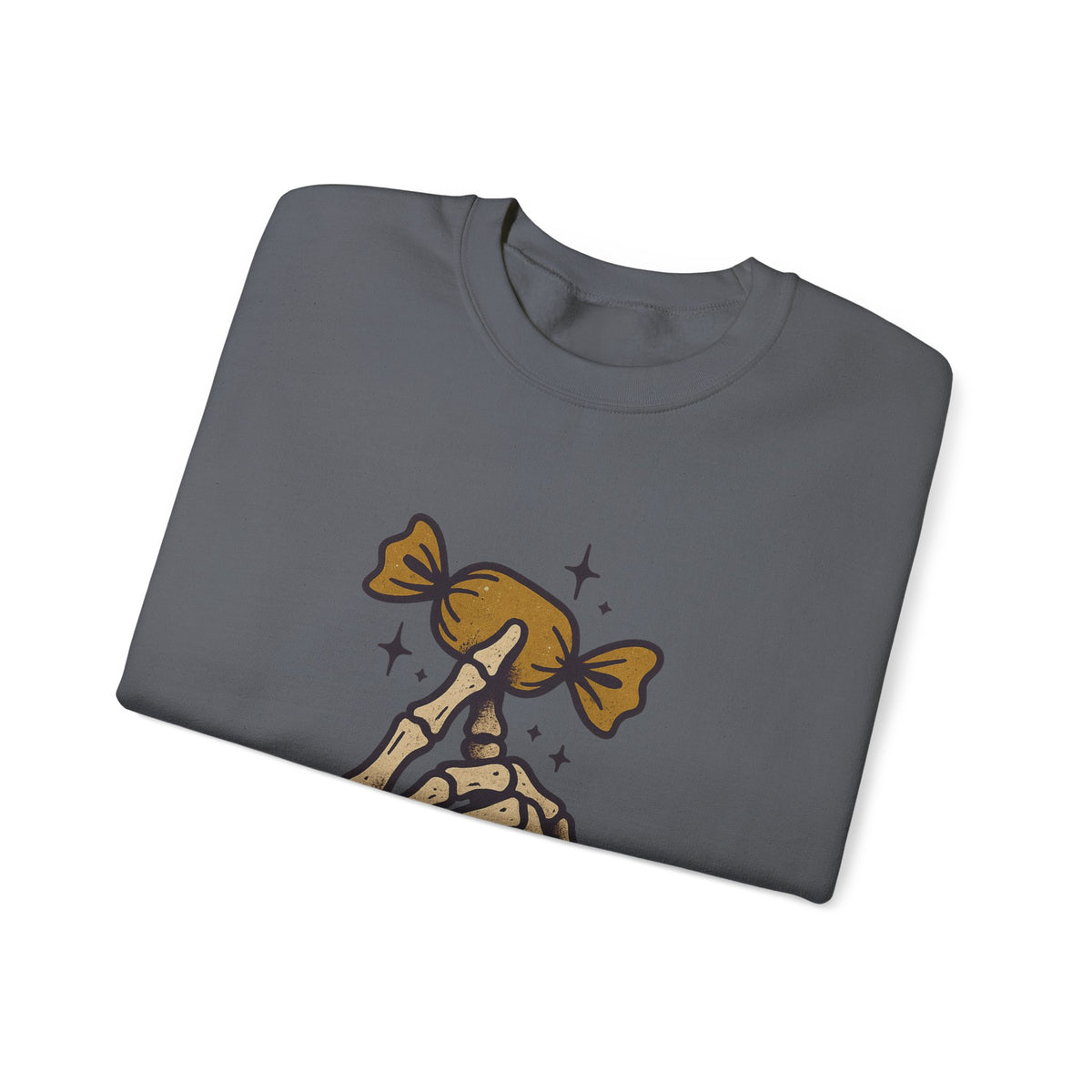 Skeleton Hand Holding Candy Sweatshirt
