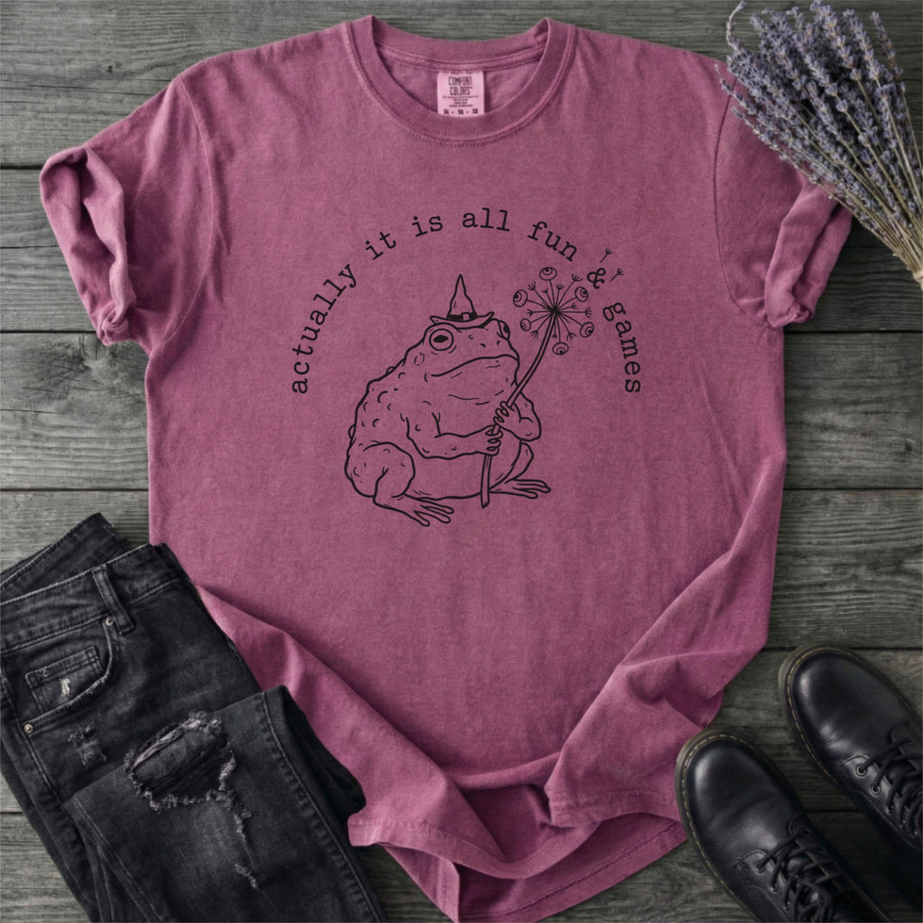 Actually It Is All Fun & Games Frog T-Shirt