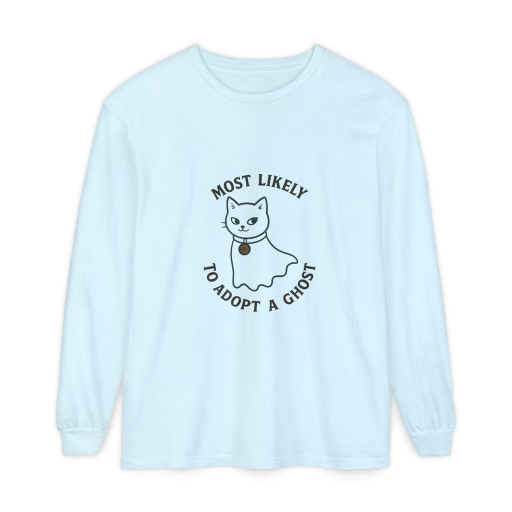Most Likely To Adopt A Ghost Cat Long Sleeve T-Shirt