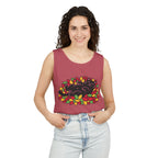 Black Cat Rolling Leaves Tank Top