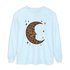Leopard Print Crescent Moon Long Sleeve T-Shirt