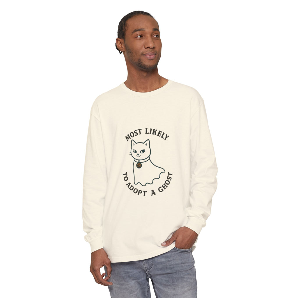 Most Likely To Adopt A Ghost Cat Long Sleeve T-Shirt