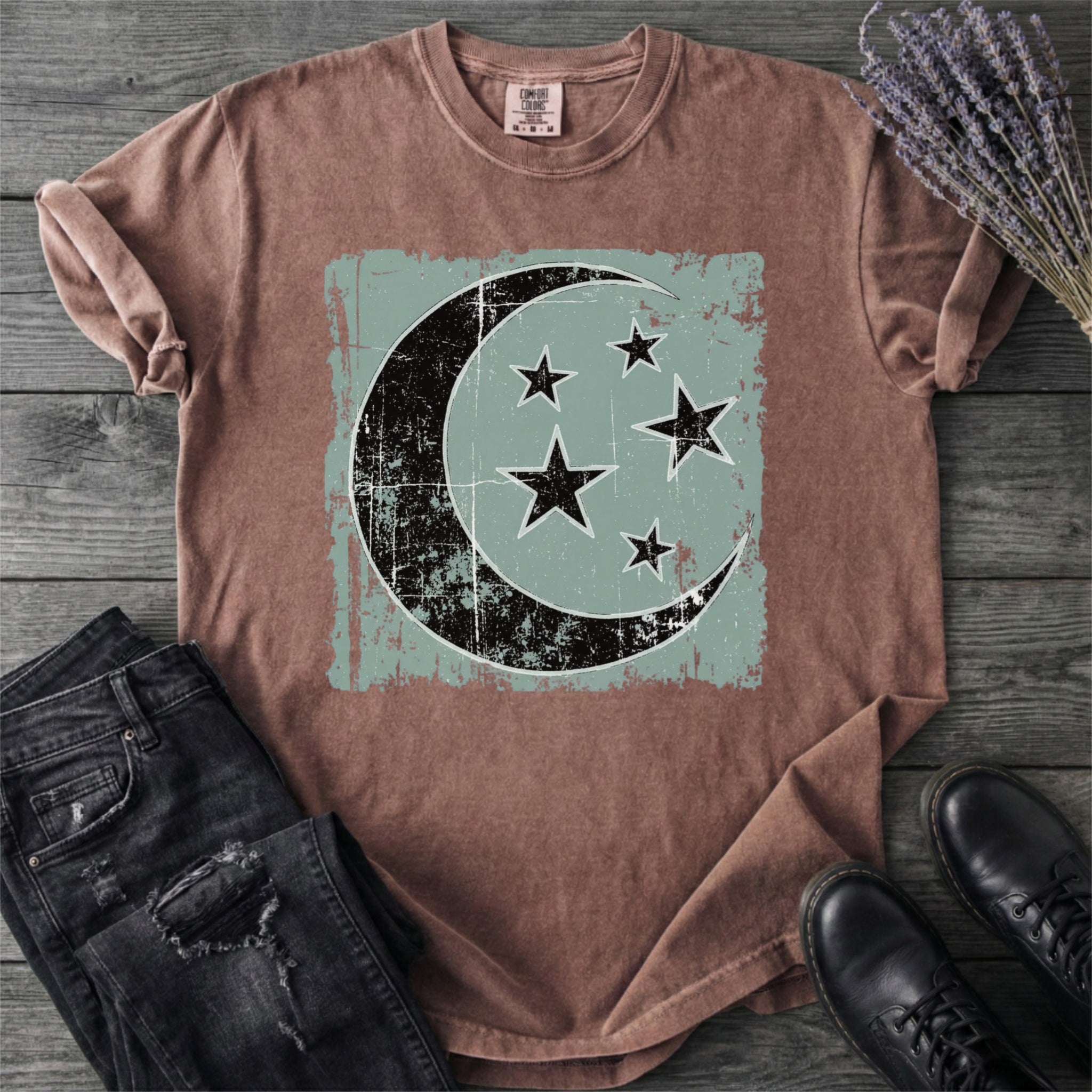 Crescent Moon Grunge T-Shirt