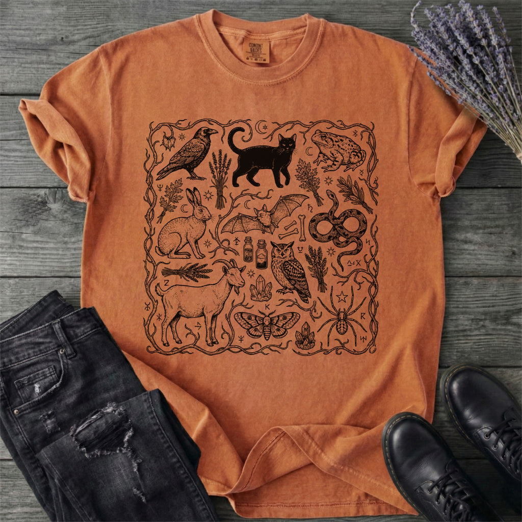 Witchy Familiars Field Guide T-Shirt