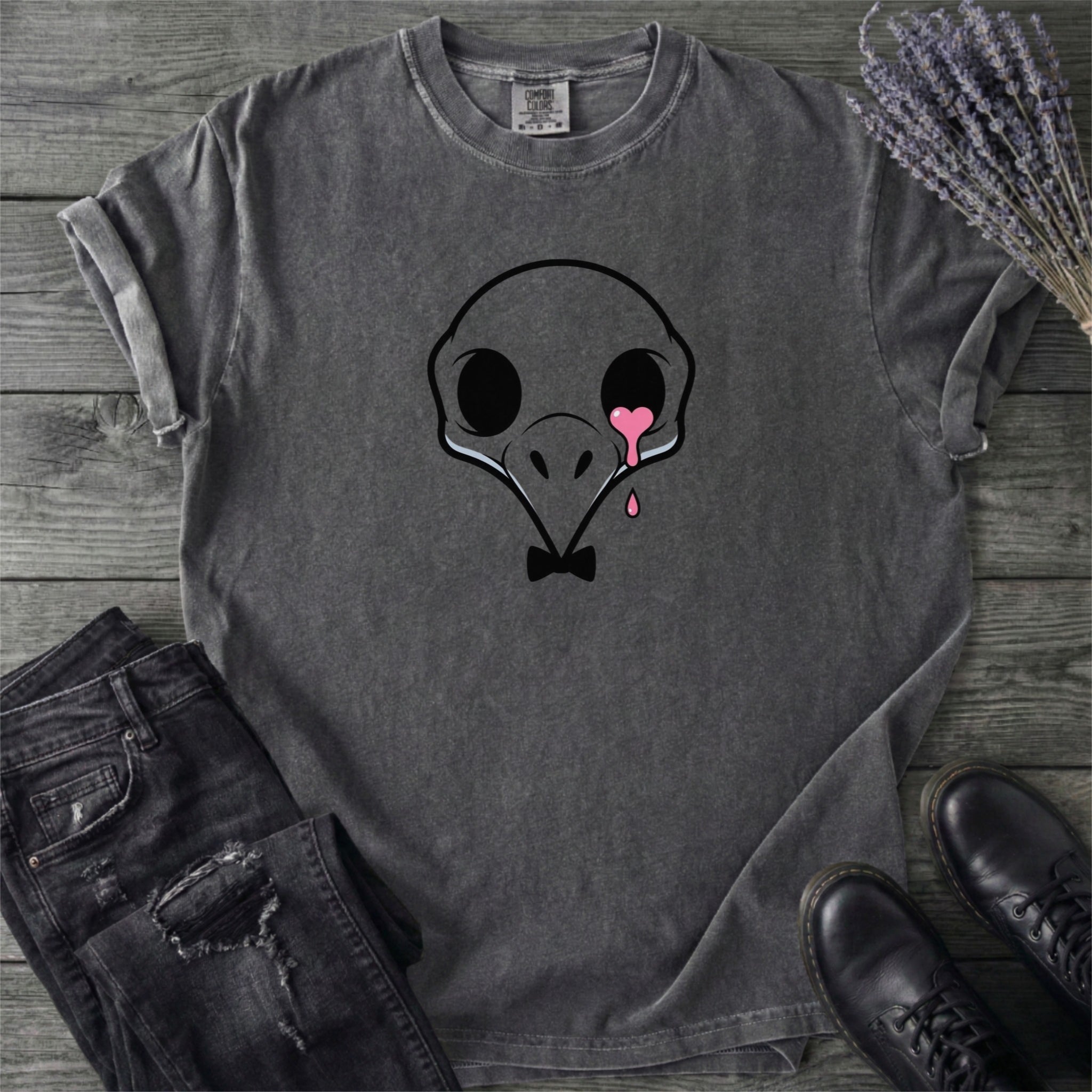 Crying Raven Skull T-Shirt