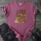 Skull Checker Grunge T-Shirt