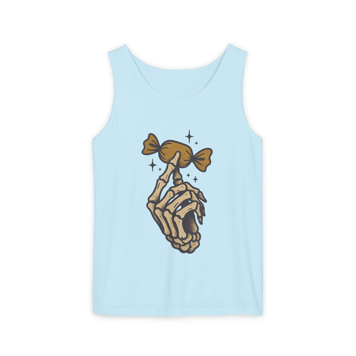 Skeleton Hand Holding Candy Tank Top