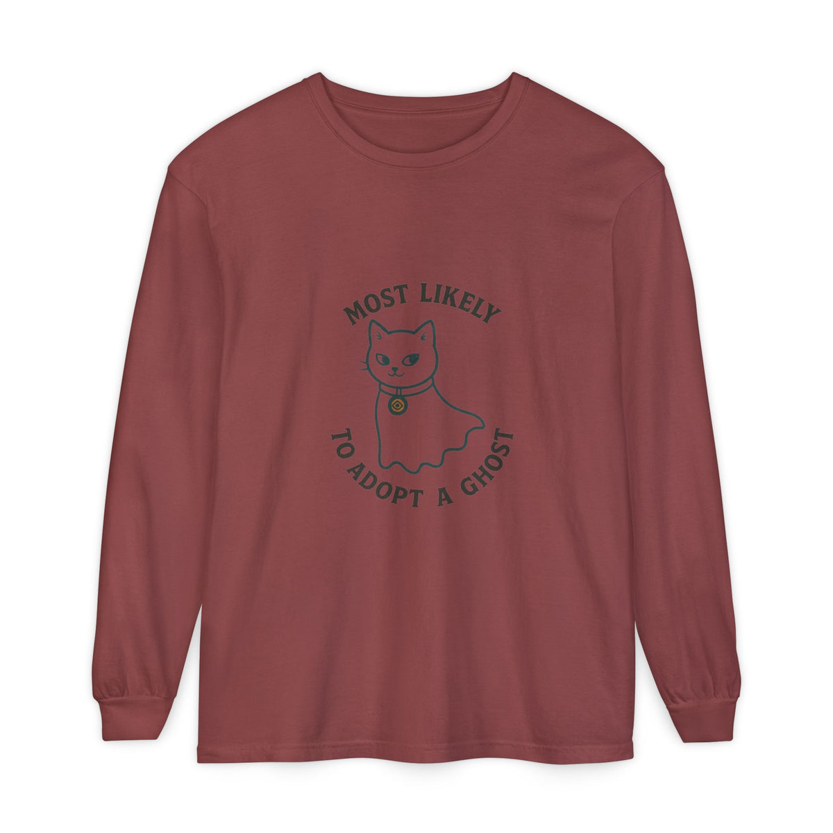 Most Likely To Adopt A Ghost Cat Long Sleeve T-Shirt