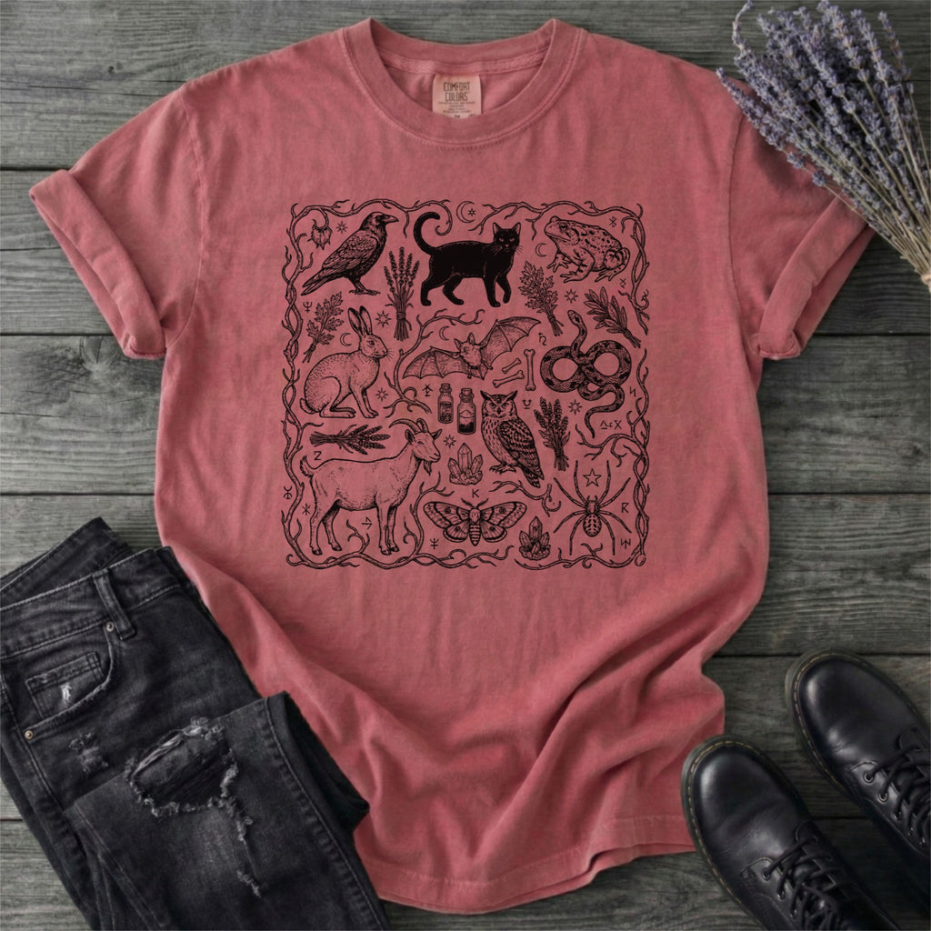 Witchy Familiars Field Guide T-Shirt