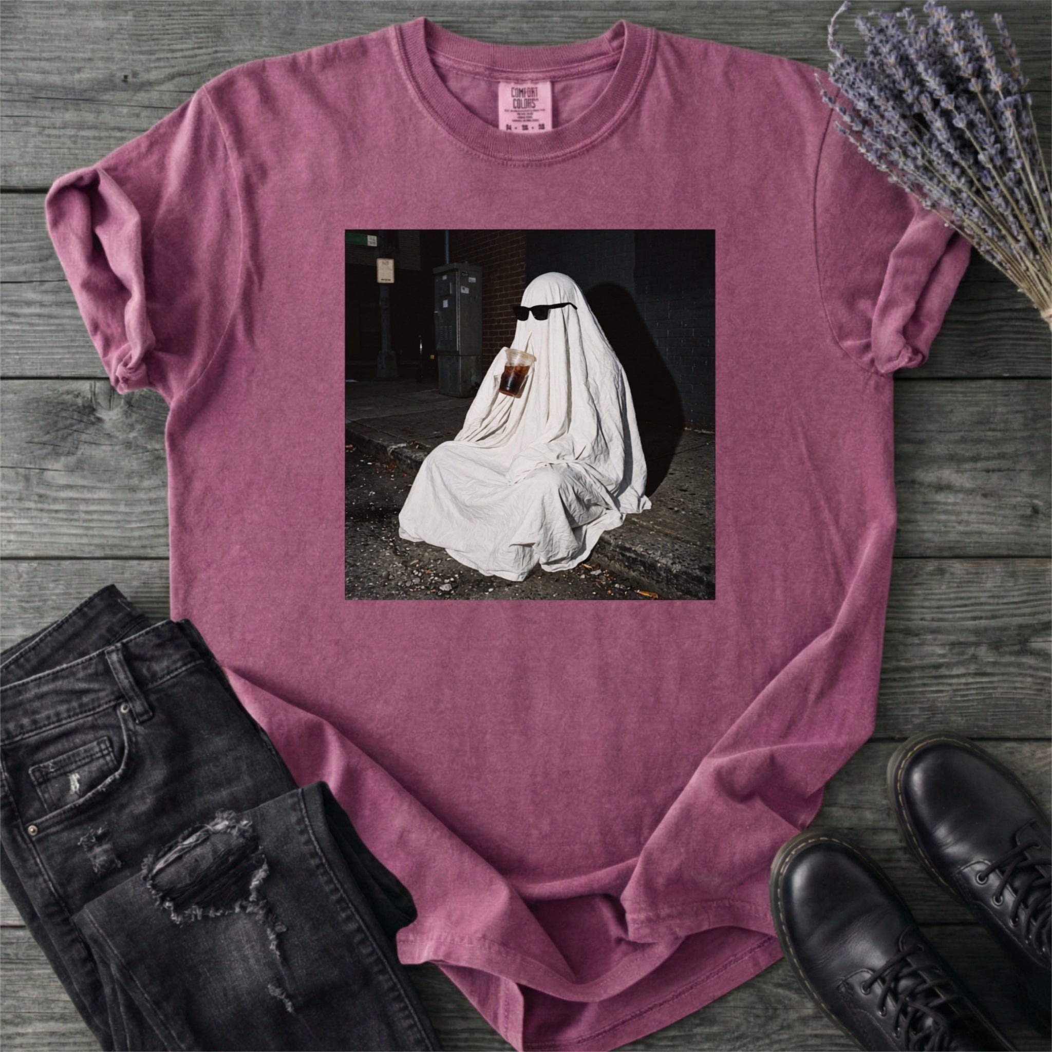 Sheet Ghost Iced Coffee Curb Meme T-Shirt