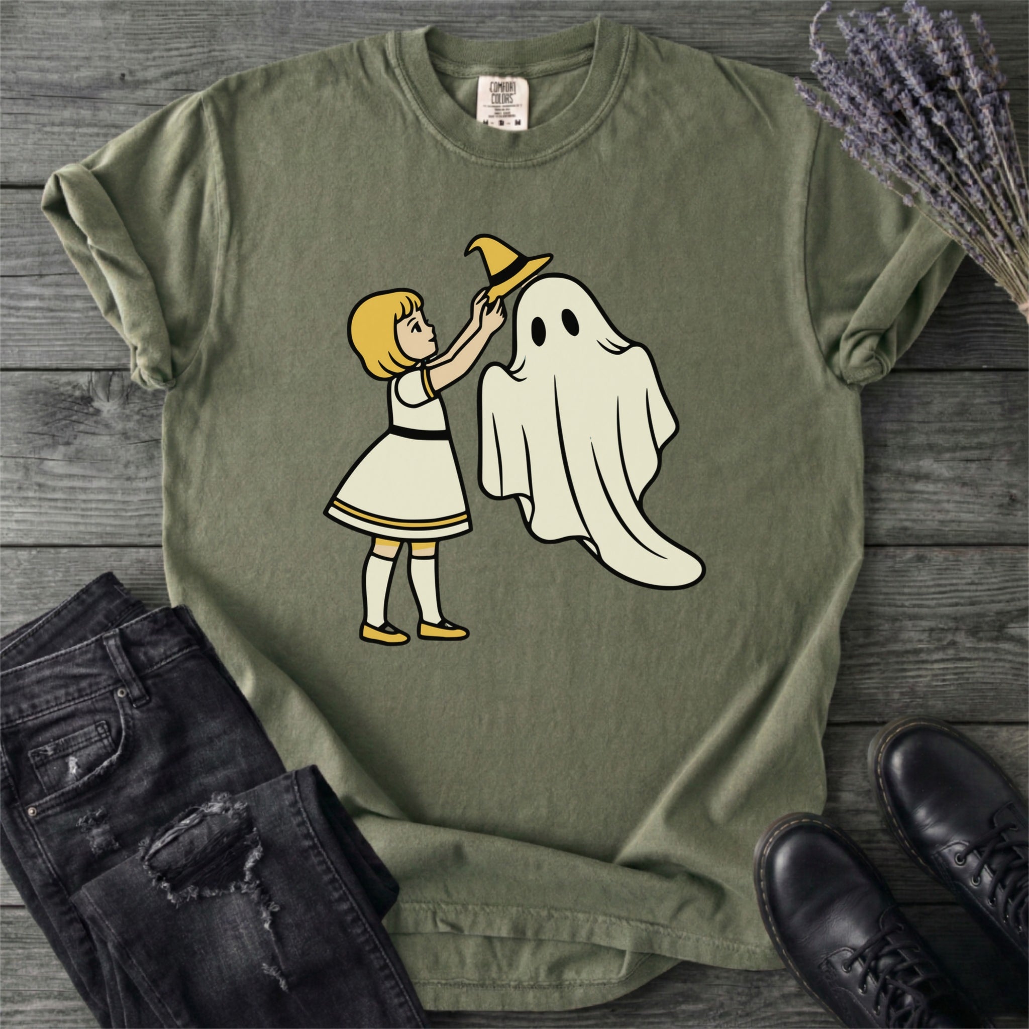 Retro Storybook Ghost Which Hat T-Shirt