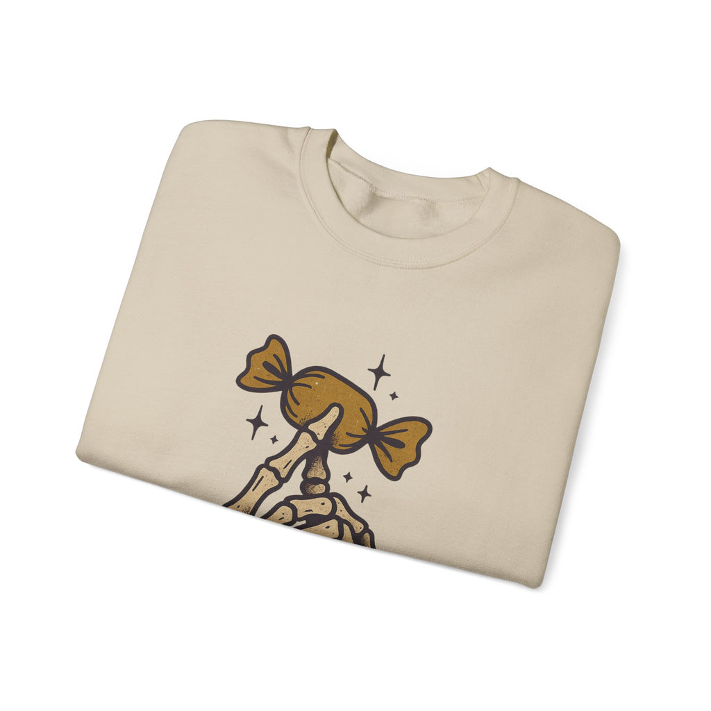 Skeleton Hand Holding Candy Sweatshirt