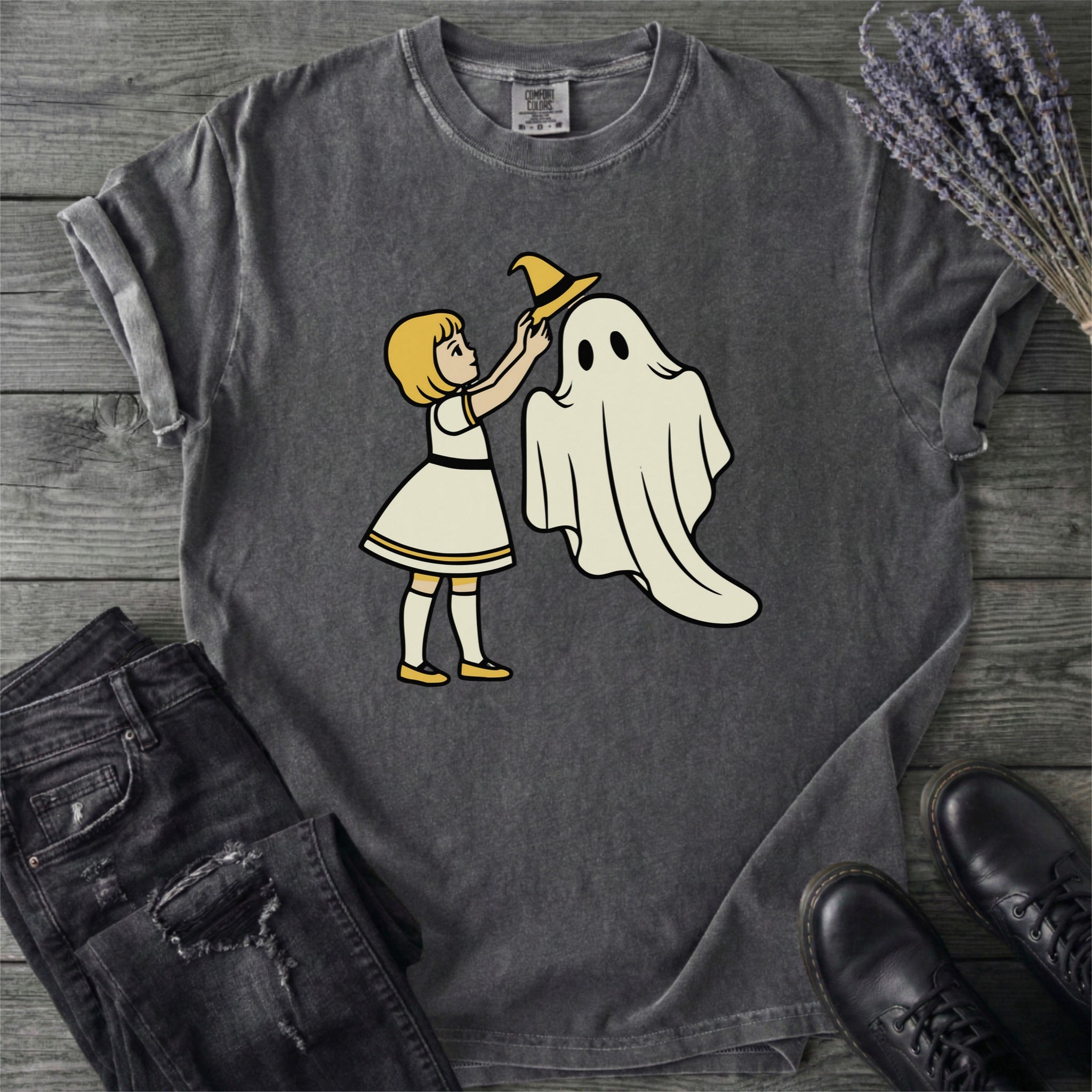 Retro Storybook Ghost Which Hat T-Shirt