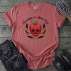 Knowledge Is A Bitter Fruit Apple Skull T-Shirt