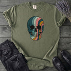 Psychedelic Striped Skull T-Shirt