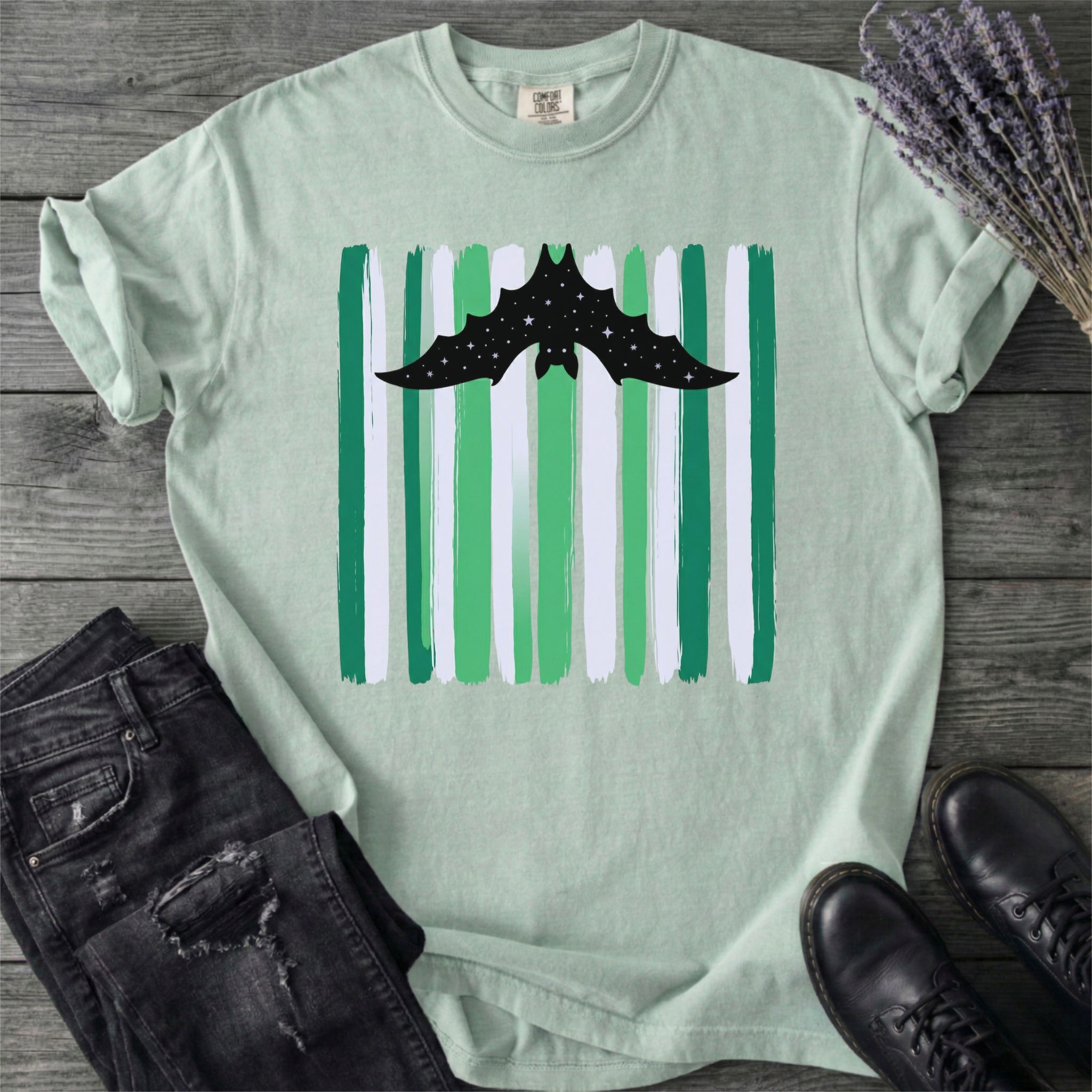 Celestial Dopamine Maximalist Bat T-Shirt