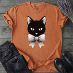 Retro Halftone Coquette Black Cat T-Shirt