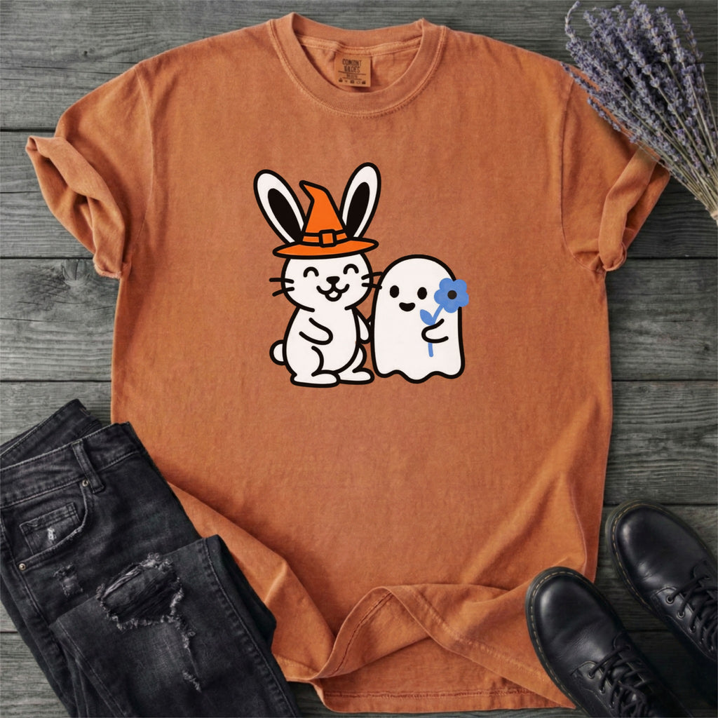 Spring Rabbit Ghost Friends T-Shirt