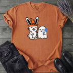 Spring Rabbit Ghost Friends T-Shirt