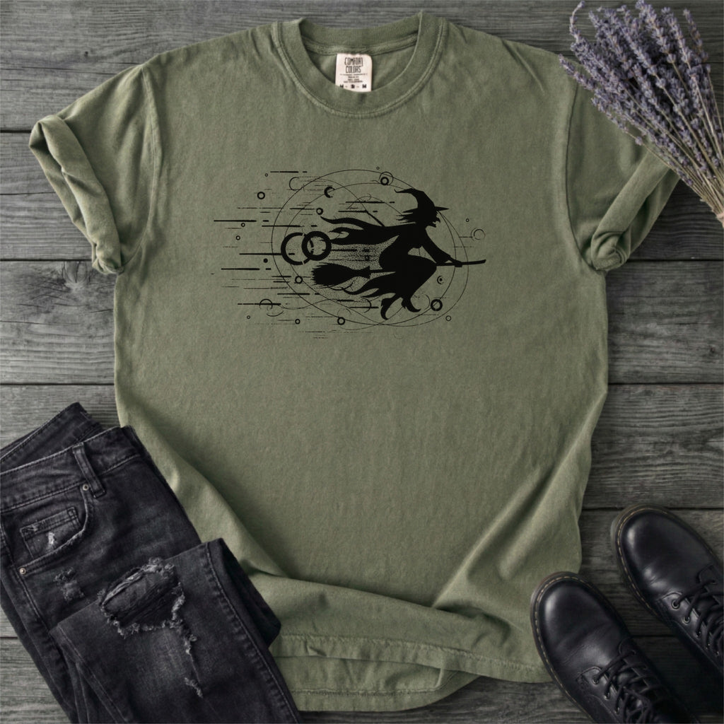 Flying Witch Grunge T-Shirt