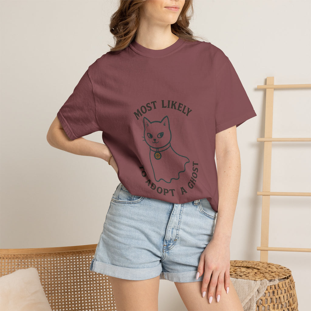 Most Likely To Adopt A Ghost Cat T-Shirt