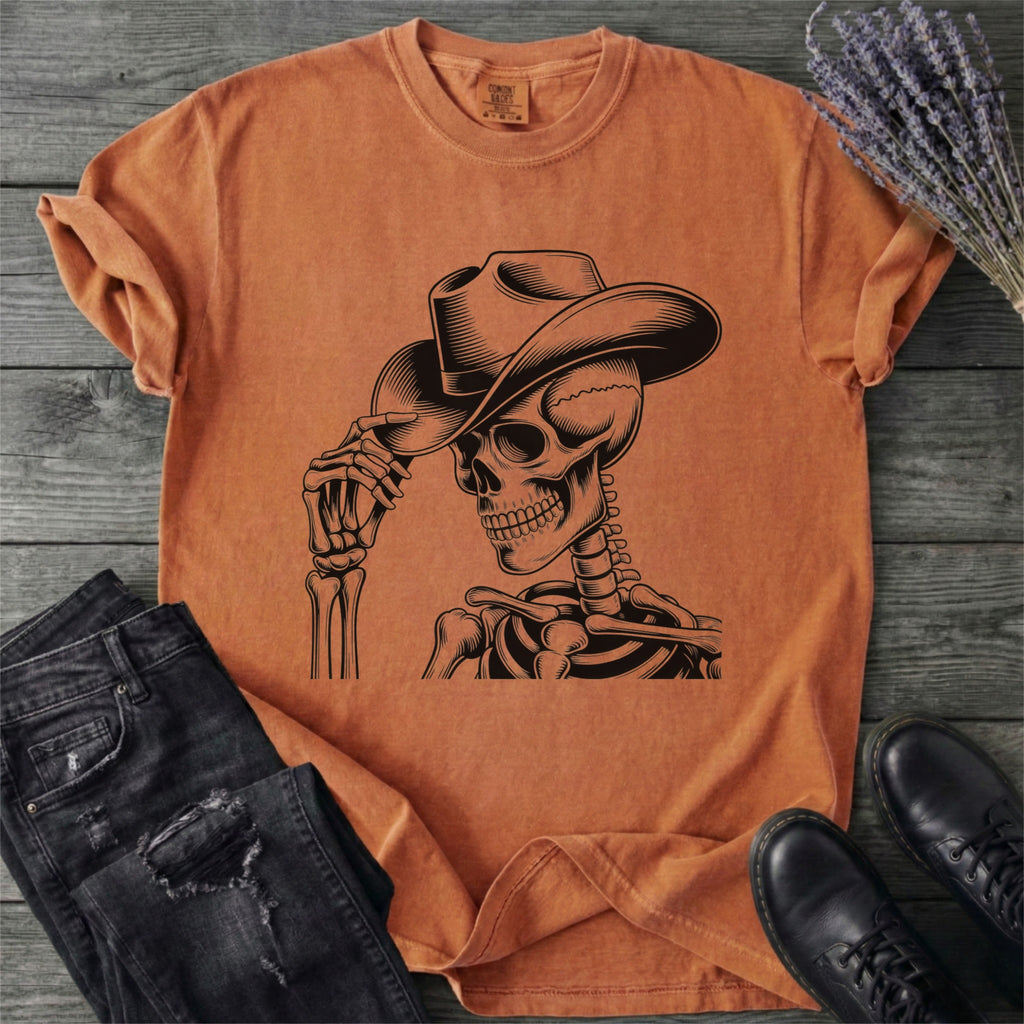 Cowboy Hat Skeleton Western T-Shirt