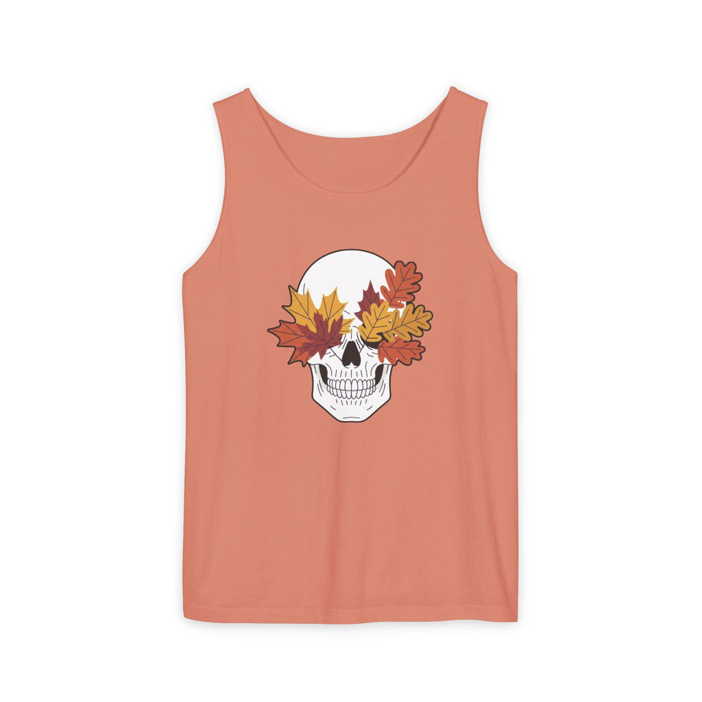 Fall Leaf Skull Tank Top