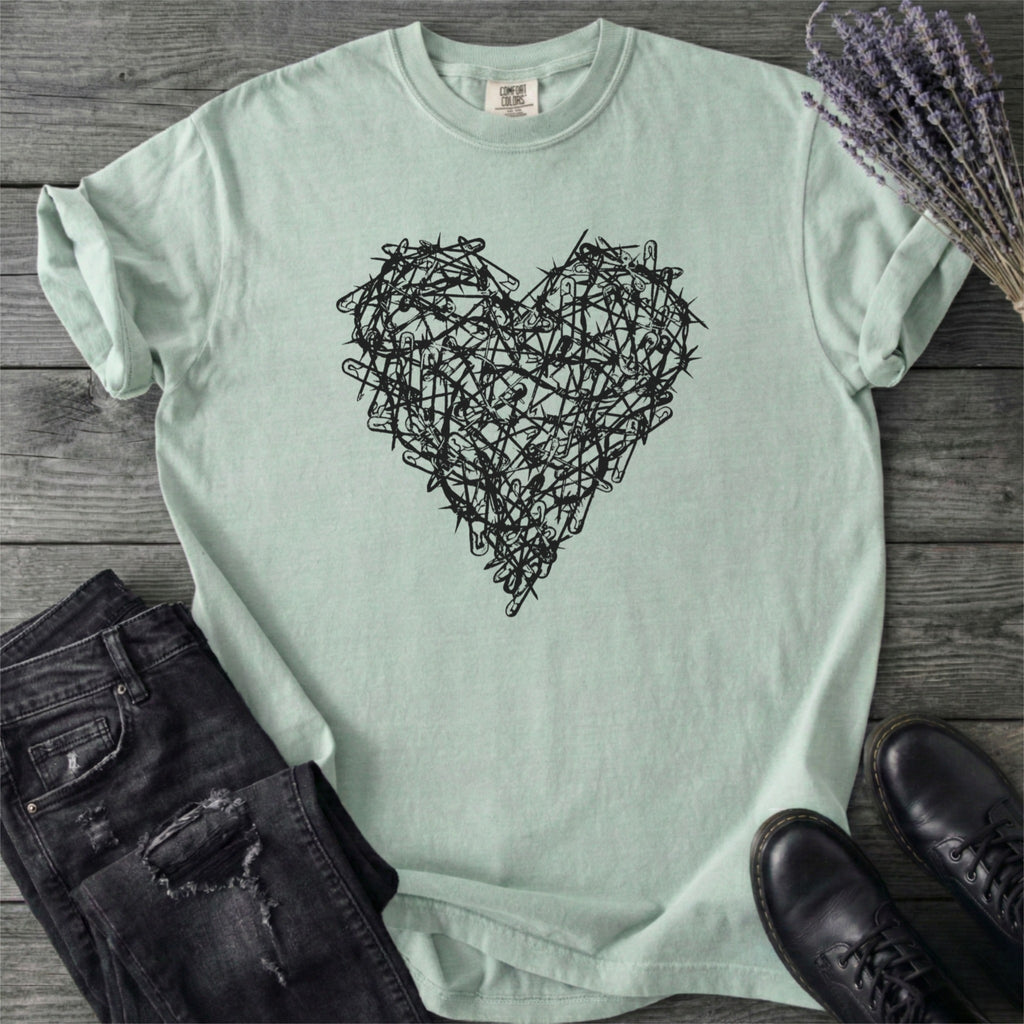 Safety Pin Heart T-Shirt