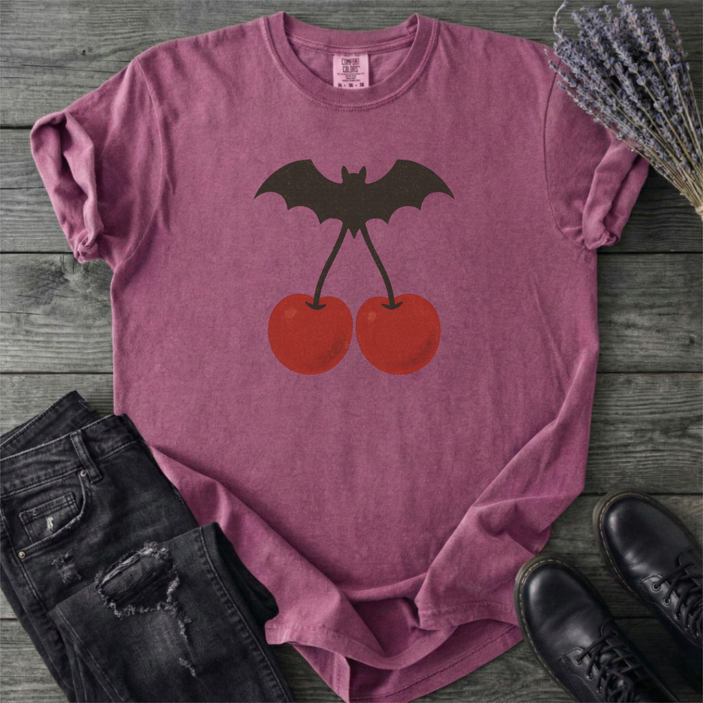 Bat Cherries Gothic T-Shirt